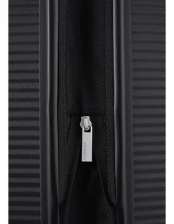 Curio 55cm Book Opening Expandable Small Carry-On Suitcase Black