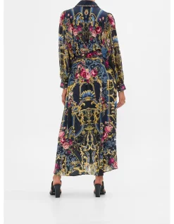 CURVED COLLAR SHIRT DRESS