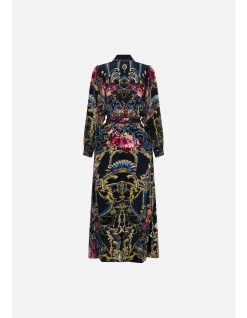 CURVED COLLAR SHIRT DRESS