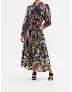 CURVED COLLAR SHIRT DRESS