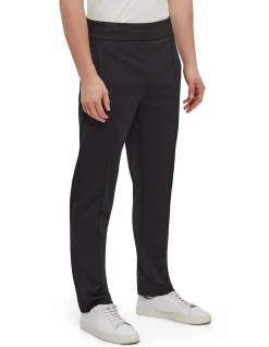 Curved Logo Track Pants Black