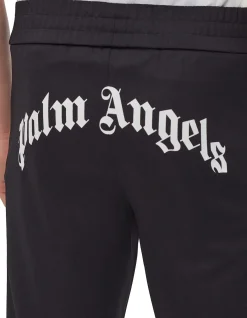 Curved Logo Track Pants Black