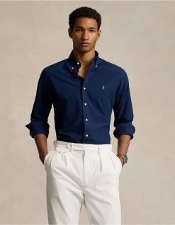 Custom Fit Stretch Poplin Shirt