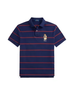 Custom Slim Fit Bear Mesh Polo Shirt