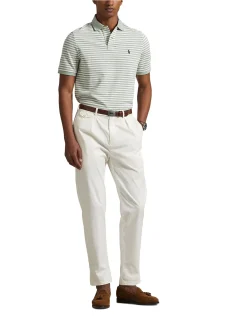 Custom Slim Fit Striped Mesh Polo Shirt