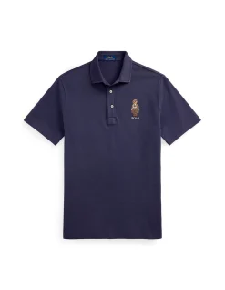 Custom Slim Polo Bear Mesh Polo Shirt