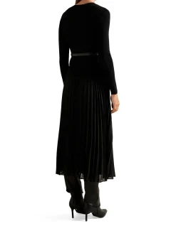 DAPHNE LONG SLEEVES MIDI DRESS