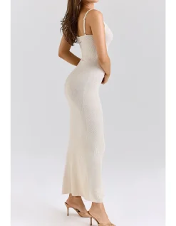 DARA KNIT ROSE EMBROIDERED MAXI DRESS