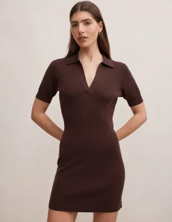 DARCI POLO COLLAR KNITTED DRESS