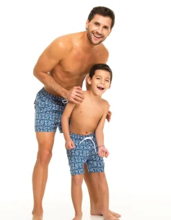Dark Essential Fishes Men's Swim Shorts