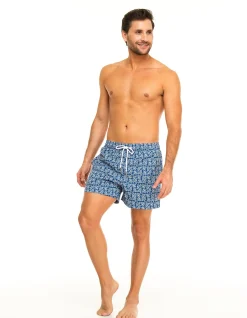 Dark Essential Fishes Men's Swim Shorts