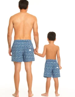 Dark Essential Fishes Men's Swim Shorts