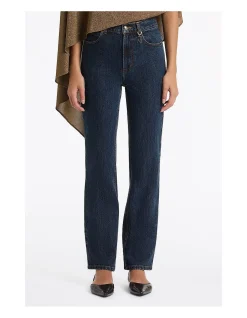 DARK INDIGO DENIM STRAIGHT LEG JEAN