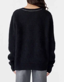 Deep V Textured Knit
