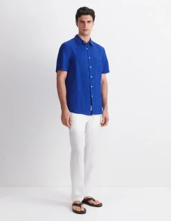 DELAVE SHORT SLEEVE LINEN SHIRT