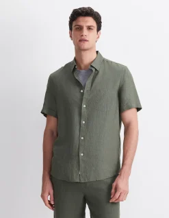 DELAVE SHORT SLEEVE LINEN SHIRT