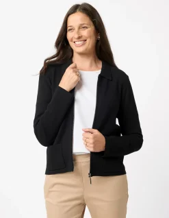 DELENE ZIP KNIT CARDIGAN
