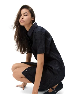 DENIM BUTTON THROUGH DRESS