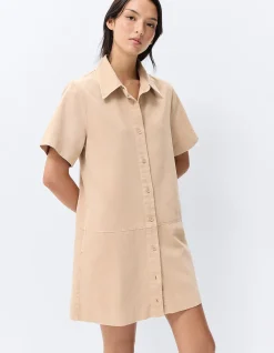 DENIM BUTTON THROUGH DRESS
