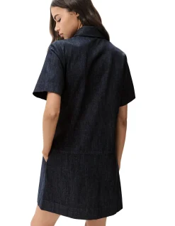 DENIM BUTTON THROUGH DRESS