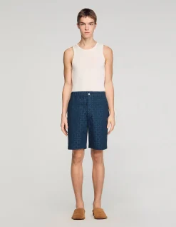Denim Cross Shorts