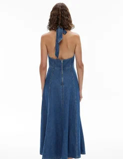 Denim Halter Dress
