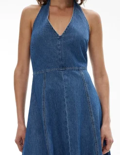 Denim Halter Dress