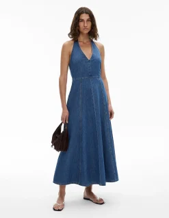 Denim Halter Dress