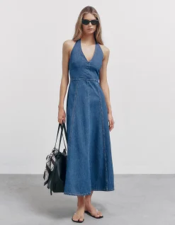 Denim Halter Dress