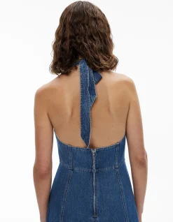 Denim Halter Dress