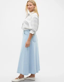 DENIM MIDI SKIRT