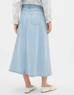 DENIM MIDI SKIRT