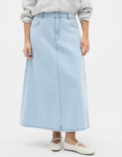 DENIM MIDI SKIRT