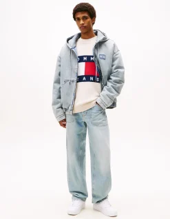 DENIM PADDED HOOD JACKET