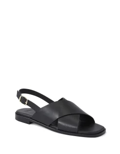 Deon Black Premium Leather Sandal