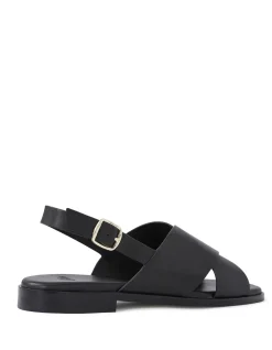 Deon Black Premium Leather Sandal