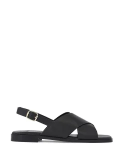 Deon Black Premium Leather Sandal