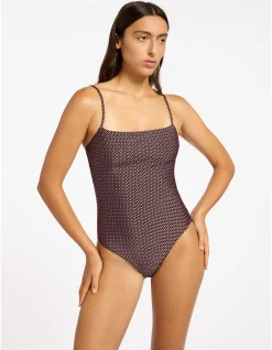 Desert Geo Minimal Tank One Piece Swimsuit