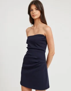 Desi Strapless Bonded Crepe Mini Dress