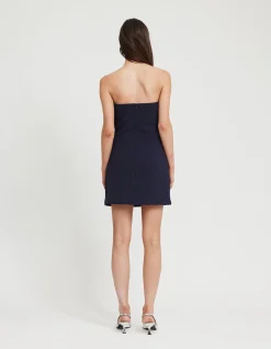 Desi Strapless Bonded Crepe Mini Dress