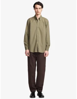 Dexter Classic Olive Cotton Button Down Shirt