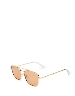 DIAMETRIC II GOLD AVIATOR CHOCOLATE MONO SUNGLASSES