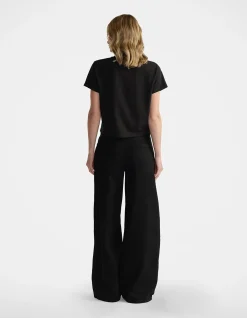Dillon Cropped Cotton Blend Mini Tee