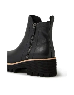 Dissel Zip Front Leather Ankle Boots