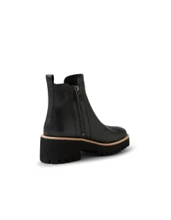 Dissel Zip Front Leather Ankle Boots
