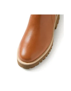 Dissel Chunky Zip Leather Ankle Boots