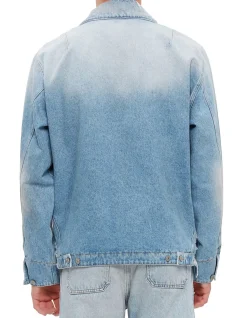 Distressed Denim Sports Jacket