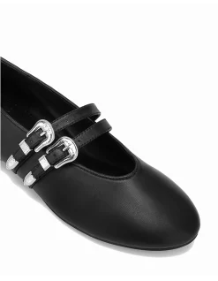 DIVON Black Leather Mary Jane