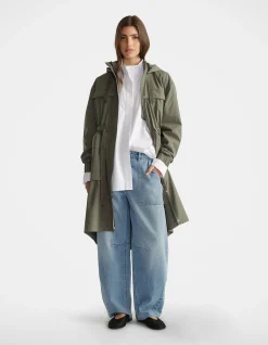 D-Luxe Adjustable Waist Hooded Rain Jacket