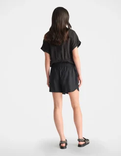 D-LUXE LINEN BLEND CURVE SHORT